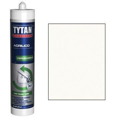 SILICONE ACRILICO TYTAN - BIANCO VERNICIABILE ML 300 - 24 pezzi