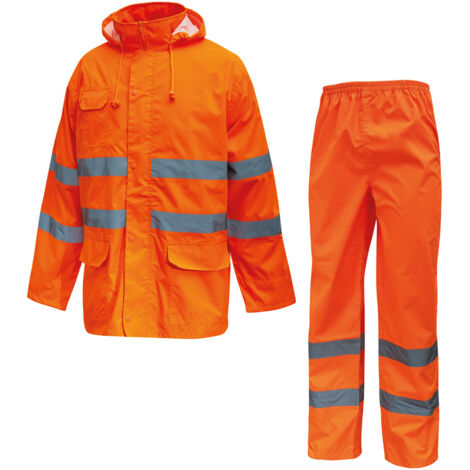 Completo antipioggia alta visibilità Cover Orange Fluo tg. XL