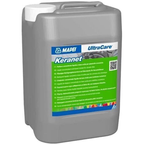 Ultracare pulitore base acida piastrelle ceramiche liquido kg 5 keranet mapei