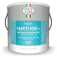 Tixe PARETI VIVE Idropittura anticondensa antimuffa umido bianca opaca 4 LT 4 LITRI