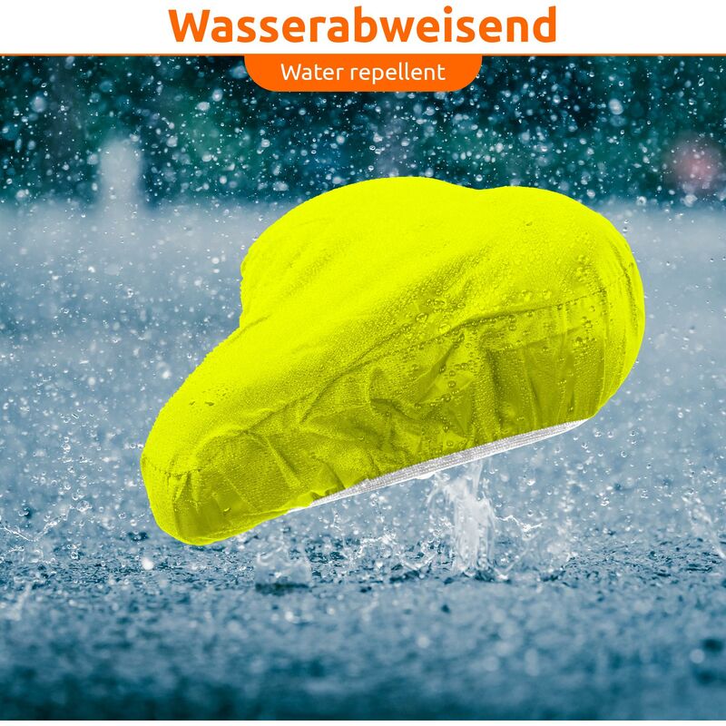 2x Sattelüberzug Gelb Regenschutz Fahrrad-Sattel-Schutz-Bezug  wasserabweisend