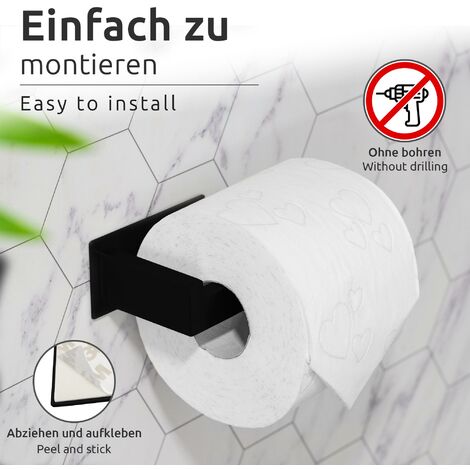 PHOMOR Toilettenpapierhalter Selbstklebend – Edelstahl, Wasserdicht, Ohne Bohren Für Bad & Küche