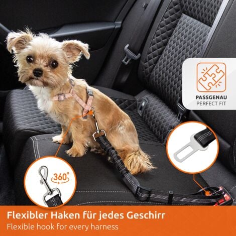 2x Hunde-Gurt Auto Sicherheitsgurt elastisch Anschnallgurt