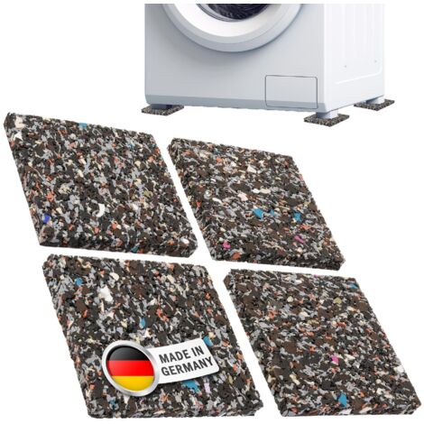 4x Schwingungsdämpferpads Waschmaschine 10x10x1cm Schwarz (1/5)