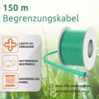 RASENFREUND 100m Begrenzungskabel für Mähroboter Rasenmäher Rasenroboter Zubehör Set Begrenzungsdraht für Suchkabel - kompatibel mit Gardena/Bosch/ Husqvarna/Worx/Honda / 2,7mm RASENFREUND 100m Begrenzungskabel für Mähroboter Rasenmäher Rasenroboter Zubehör Set Begrenzungsdraht für Suchkabel - kompatibel mit Gardena/Bosch/ Husqvarna/Worx/Honda / 2,7mm