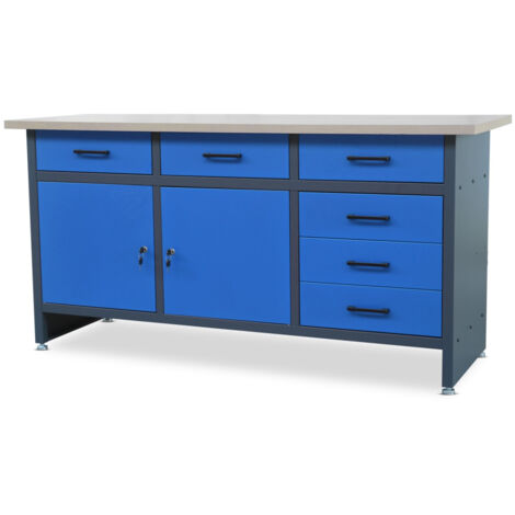 Établ HENRY, 1700 x 850 x 600 mm, bleu anthracite