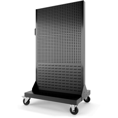 Panneau perforé MARIUSZ, 965 x 1555 x 610 mm, All Black: noir (1/5)