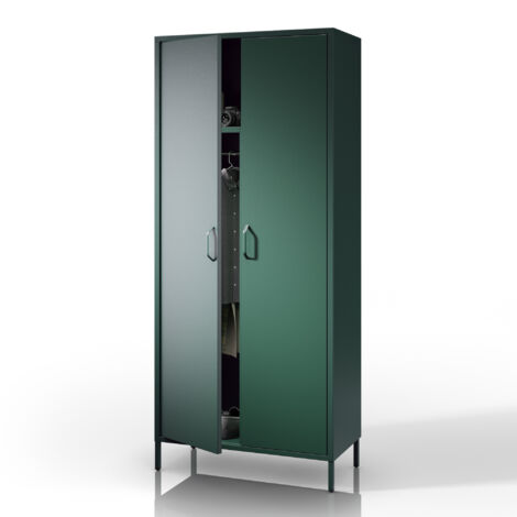 Armoire métallique FLAVIO, 800 x 1850 x 450 mm, Modern: vert bouteille