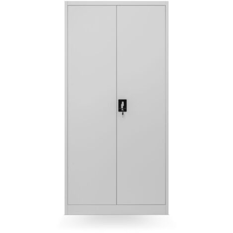 Armoire métallique avec étagères DAWID, 900 x 1850 x 450 mm, gris