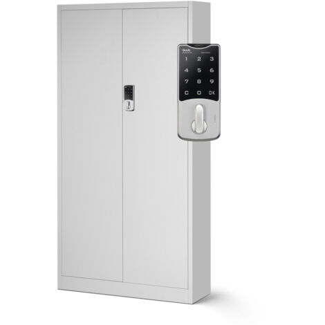 Armoire en acier verrouillable à combinaison modèle DANIEL, 900 x 1850 x 400 mm, gris