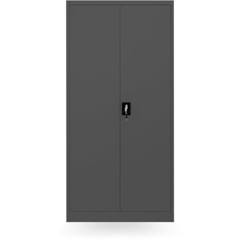 Armoire de rangement métallique DAWID, 900 x 1850 x 450 mm, anthracite
