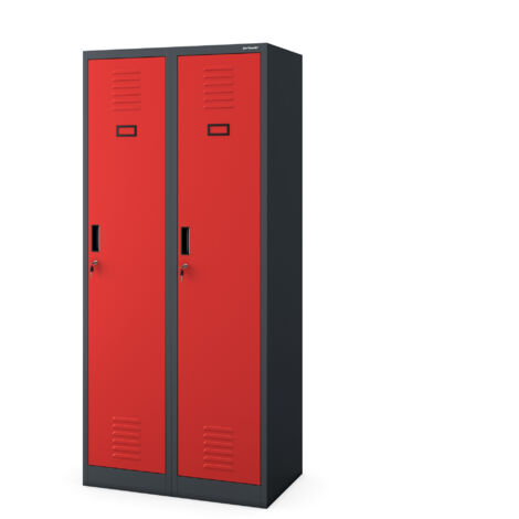 Armoire industrielle en métal pour les documents KACPER, 800 x 1800 x 500 mm, anthracite-rogue
