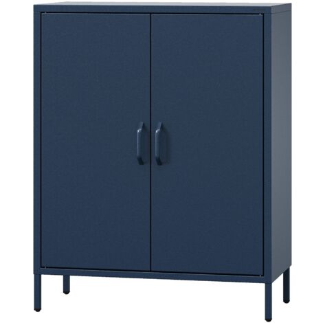 Armoire avec étagères VITO, 800 x 1015 x 400 mm, Moderne : bleu marine