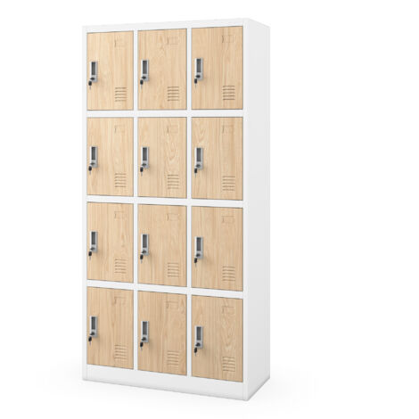 Casiers MARCIN, 900 x 1850 x 400 mm, Eco Design : blanc/chêne sonoma