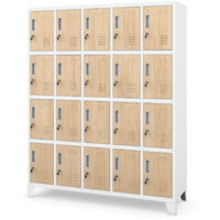 Casiers ROBERT, 1360 x 1720 x 450 mm, Eco Design : blanc/chêne sonoma