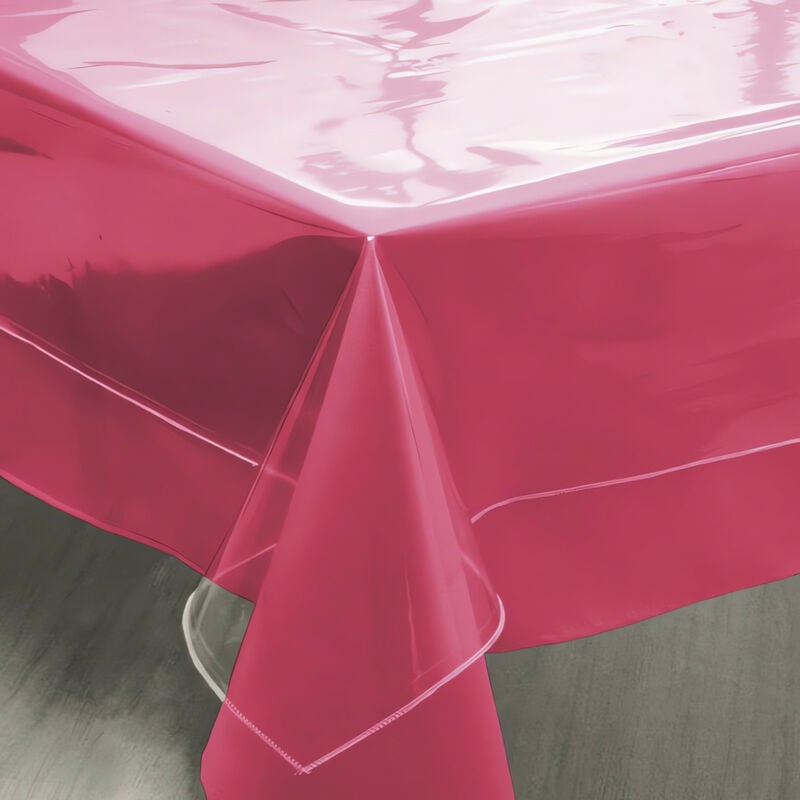NAPPE DE TABLE ,Flower-90x140cm--nappe transparente en PVC, couverture de  protection de Table rectangulaire, nappe de bureau, imperm