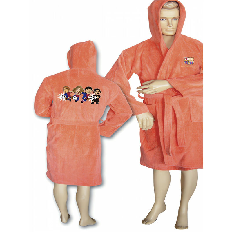 PEIGNOIR DE BAIN ENFANT 'FC BARCELONE TOONS MANGO T6' VELOURS 100