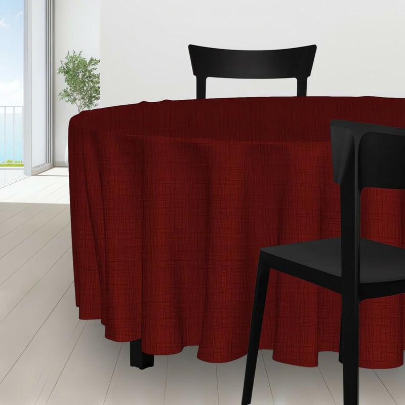 Nappe élastique rouge pour table de réception de 180 cm