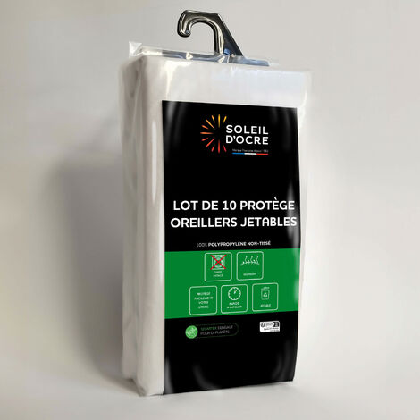 Lot de 10 protèges oreillers jetables 50x70 cm, par Soleil d'Ocre