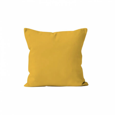 Housse de coussin 60x60 cm ALIX jaune radieux, par Soleil d'ocre