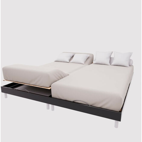 Drap housse TPR en coton 57 fils 2X70X190 cm UNI lin, par Soleil d'Ocre