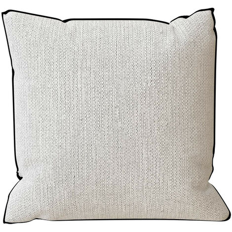 Coussin en coton recyclé 40x40 cm PIERRE noir, par Soleil d'Ocre (1/2)