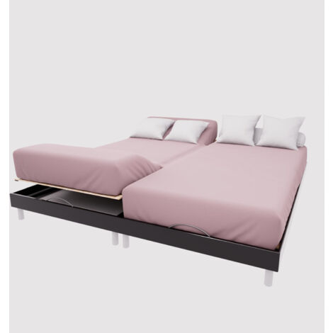 Drap housse TPR en coton 57 fils 2x80x200 cm UNI vieux rose, par Soleil d'Ocre