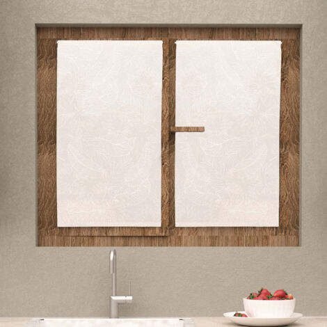Paire de brise bise 60x90 cm CELIA blanc, par Soleil d'Ocre