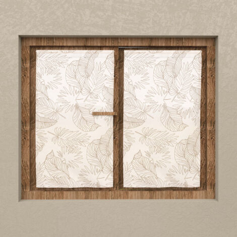 Paire de brise bise 60x90 cm CELIA taupe, par Soleil d'Ocre