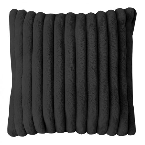Housse de coussin flanelle 60x60 cm HIMALAYA anthracite, par Soleil d'ocre