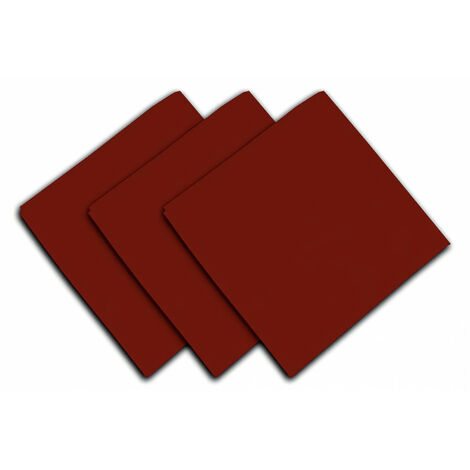 Lot de 3 serviettes de table en coton 45x45 cm PANAMA rouge, par Soleil d'Ocre (1/2)