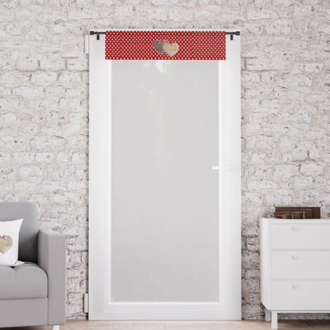 Brise bise pur coton 70x200 cm LOVE rouge, par Soleil d'Ocre