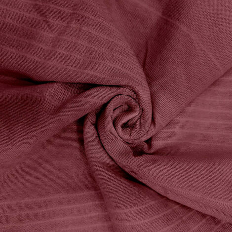 Couvre-lit Adele 220x240 Cm - Coton Recyclé Kaki - Jeté De Canapé Rayé - Déco Tendance Toutes Saisons