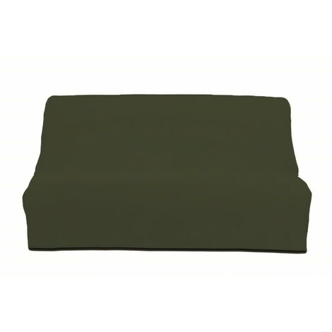 Soleil D Ocre – Housse clic-clac en coton vert 185 à 200 x 120 à 140 cm – Tissu uni classique – Apporte une touche de couleur à votre intérieur