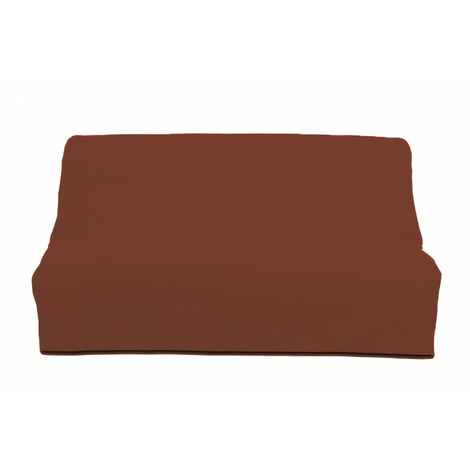 Soleil D Ocre – Housse clic-clac en coton brique 185-200 x 120-140 cm – Élégante et facile à entretenir – Protection et embellissement du mobilier