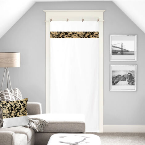 Voile porte-fenêtre en coton 70x200 cm MAYLINE, par Soleil d'Ocre