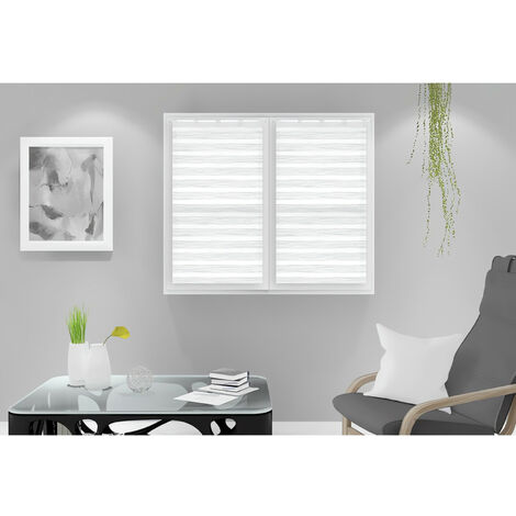 Louis Brise-bise, Polyester, Blanc, par Soleil d'ocre - 45 x 90 cm