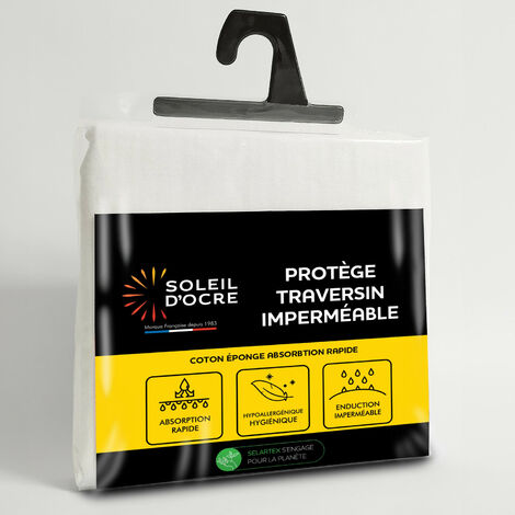 Taie protège traversin 45x90 cm EPONGE imperméable