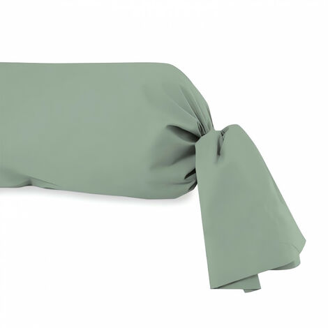 Taie de traversin en coton 57 fils 45x135 cm UNI vert d'eau, par Soleil d'ocre