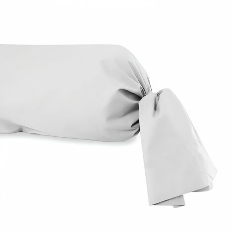Taie de traversin en coton 57 fils 45x185 cm UNI blanc, par Soleil d'ocre