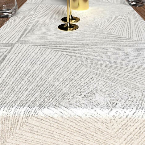 Chemin de table 40x180 cm LUXURY blanc, par Soleil d'Ocre