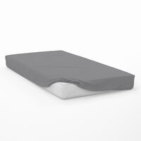 Drap housse en coton 57 fils 70x140 cm BEBE gris, par Soleil d'Ocre