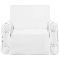 Housse de fauteuil en coton PANAMA blanc