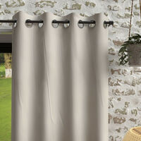 Homemaison – Rideau à oeillets en microfibre lavée 135x180 cm – 100% polyester – Finition inox anti-rouille – Lavable en machine 30°C