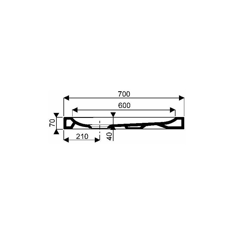 Vassoio piatto Bastia XP 700 x 700 x 70 mm Allia