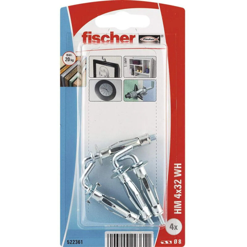 Set 20 Tasselli Per Pareti Cave In Metallo - Dimensioni M4, M5, M6, Per Cartongesso, Intonaco, Blocchi Vuoti