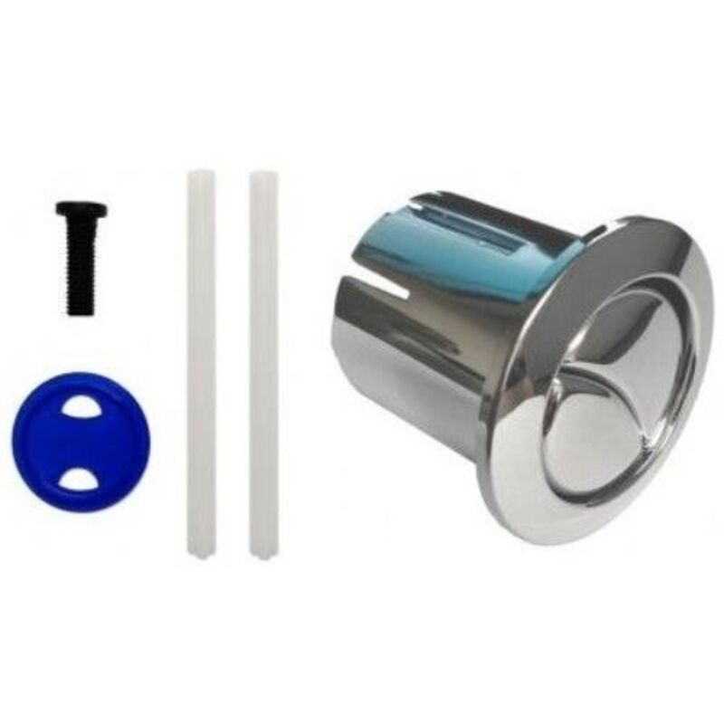 Pulsante Doppio Scarico WC Per Cassetta Roca D2D - Ricambio AH0001800R 822043001, ABS Cromato