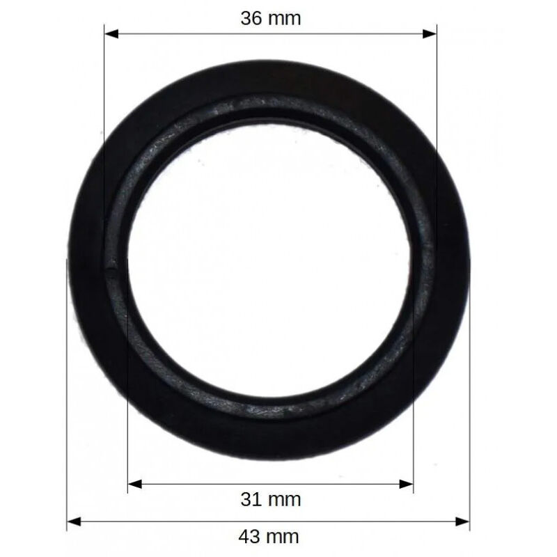 Tecuro Guarnizione A Labbro Per Valvola Di Scarico - Gomma Nera, Diametro Esterno 43 Mm - Foto 8