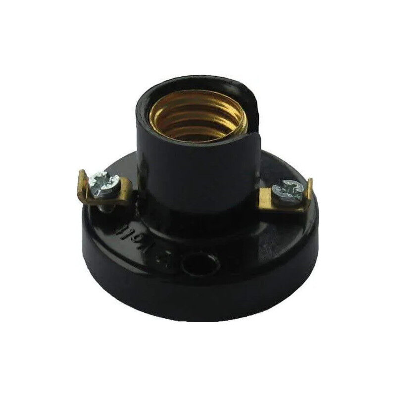 Poly Pool Portalampada E14 Con 2 Ghiere, Colore Oro, Per Lampadine A Vite, Materiale Elettrico Civile