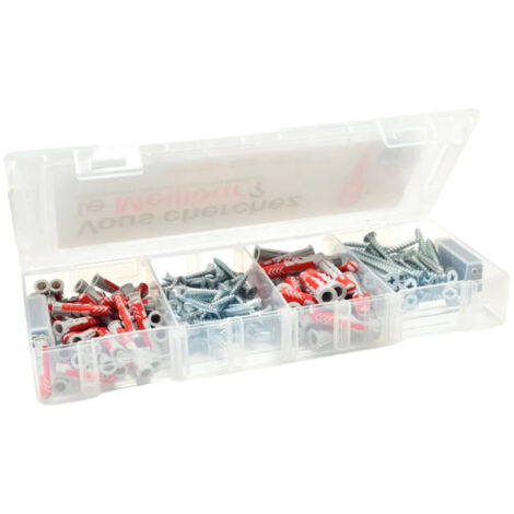 Fischer FIXtainer DUOPOWER Électricien 300 Pièces - Chevilles Universelles + Vis Assorties